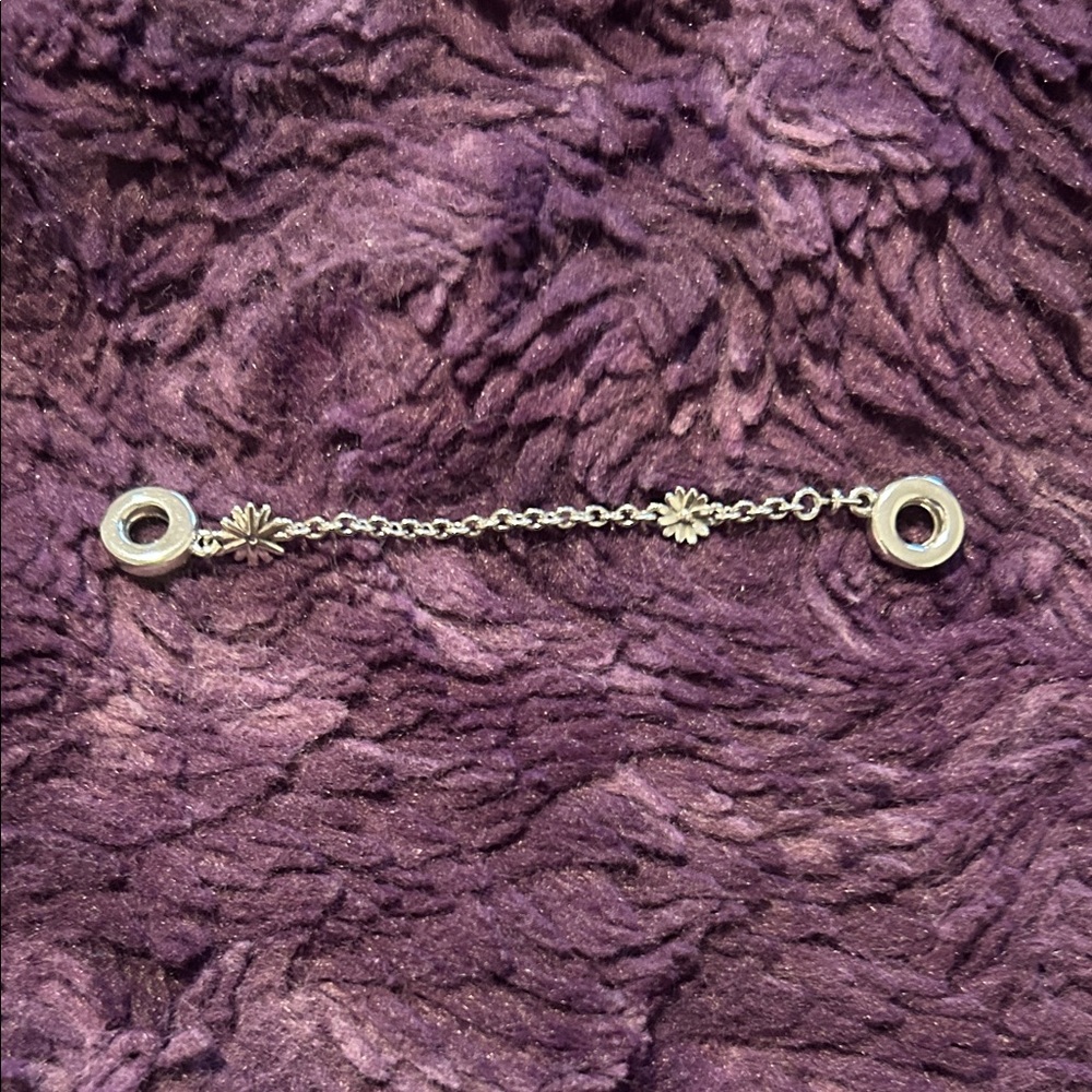 Sterling Silver Daisy Safety Chain